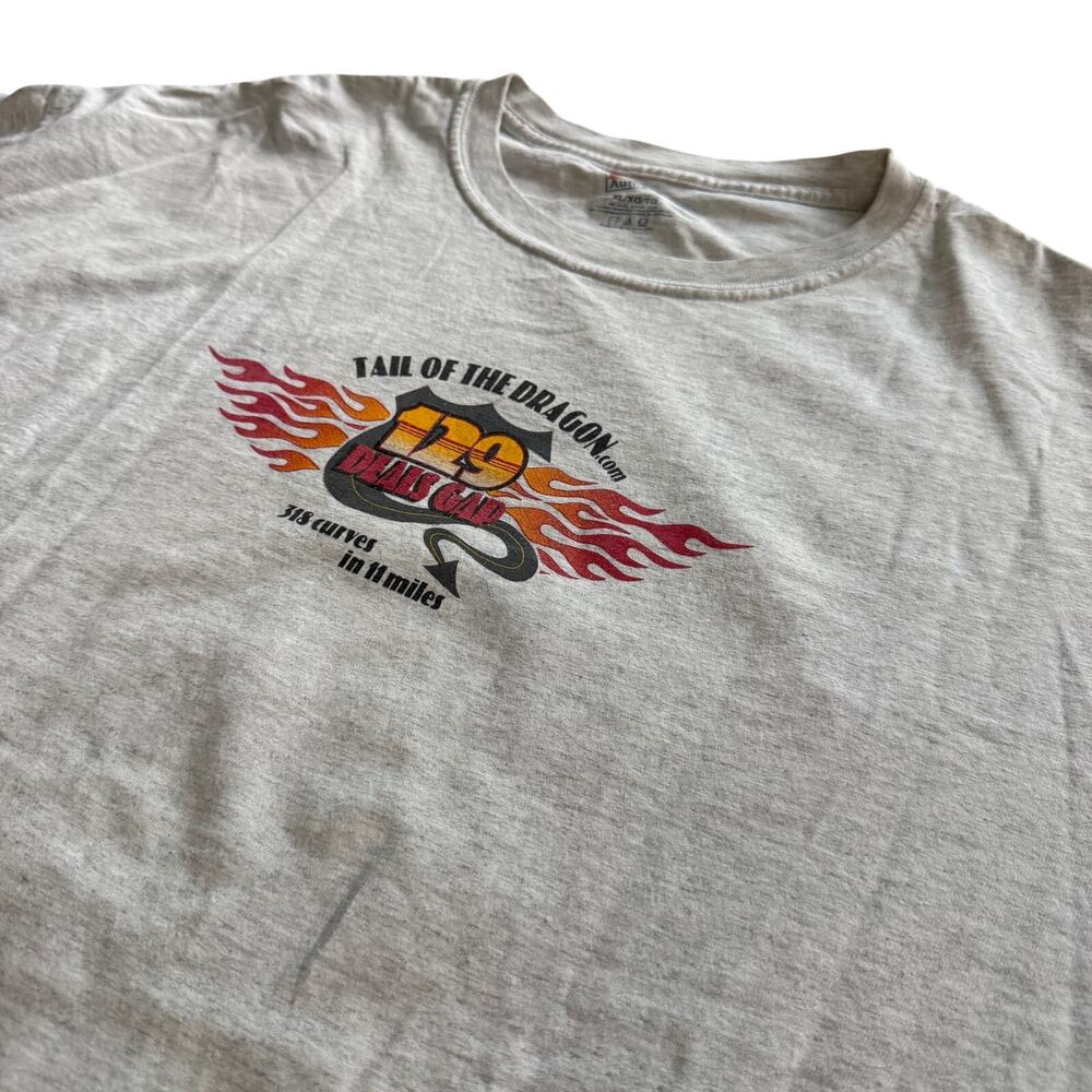 Tail of the Dragon Deals Gap 318 Curves 11 Miles Dragon Map Graphic T-Shirt XL